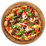 Spicy Beef, Mushroom & Peppers Pizza  10" 